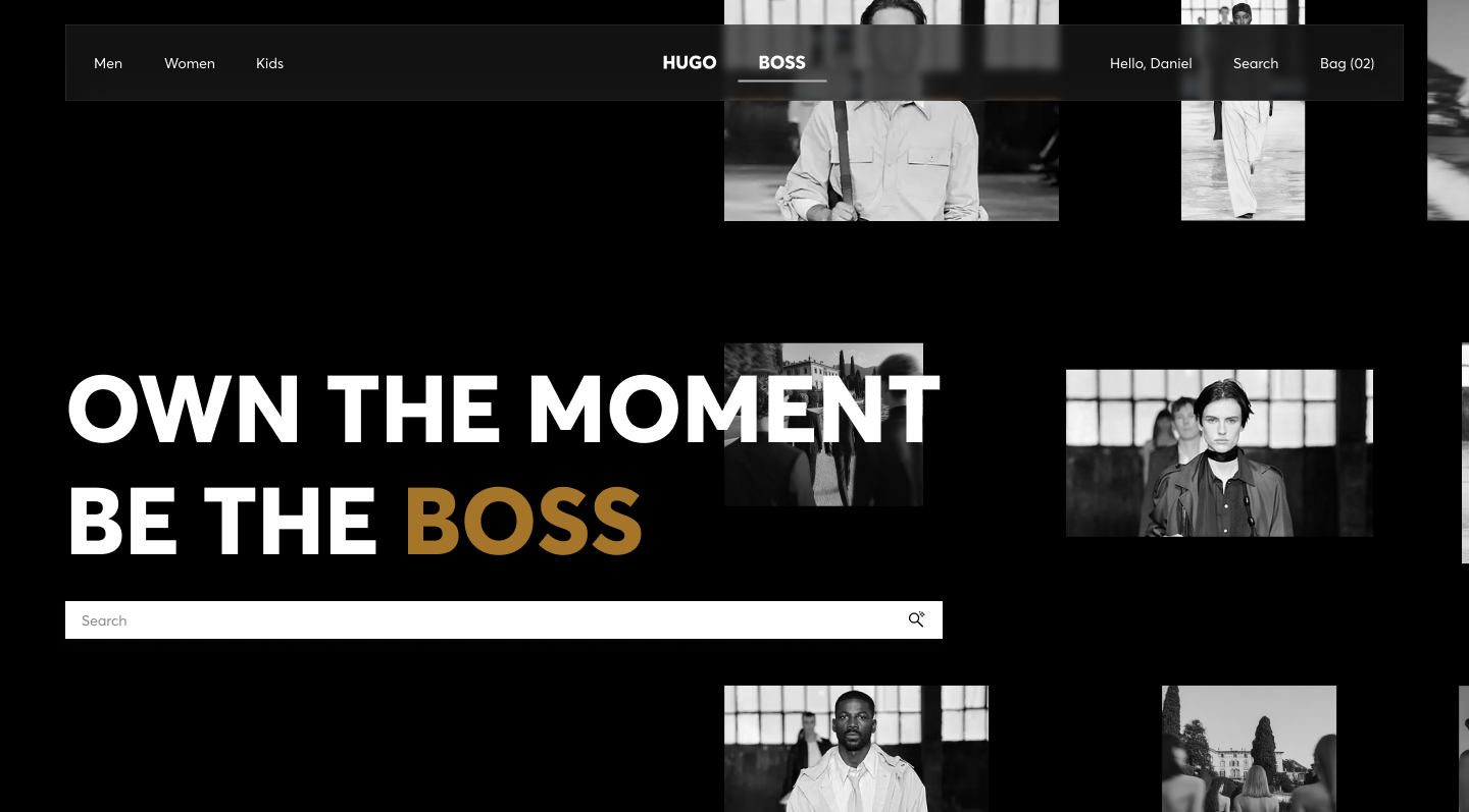 Hugo Boss — editorial homepage redesign